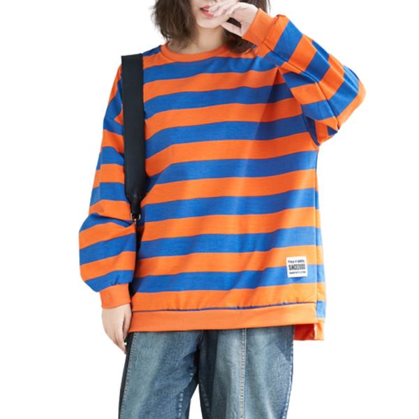 

striped oversized hoodie female sweatshirt womens hoodies women harajuku kpop clothes streetwear sweatshirts tumblr aesthetic, Black