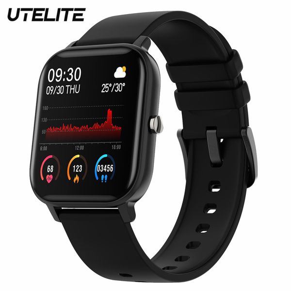 

utelite p8 smart watch men women heart rate ip67 waterproof full touch hd display screen gts band for iphone huawei xiaomi phone, Slivery;brown