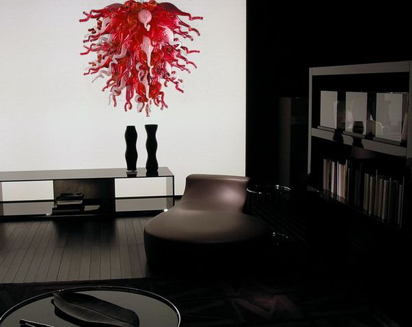 

modern mini kitchen chandelier led light source customized size dale red white hand blown glass ceiling lights