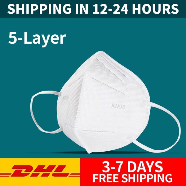 

DHL free shipping face Masks Valved masks Protective Dust Mask 5 Layers PM 2.5 Folding In Stock