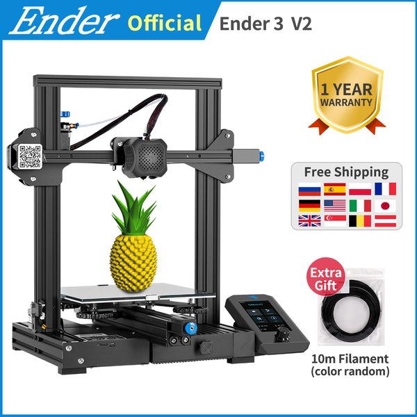 

Ender-3 V2 3D Printer DIY Kit новая обновленная саморазвивающаяся бесшумная материнская плата Creality 3D