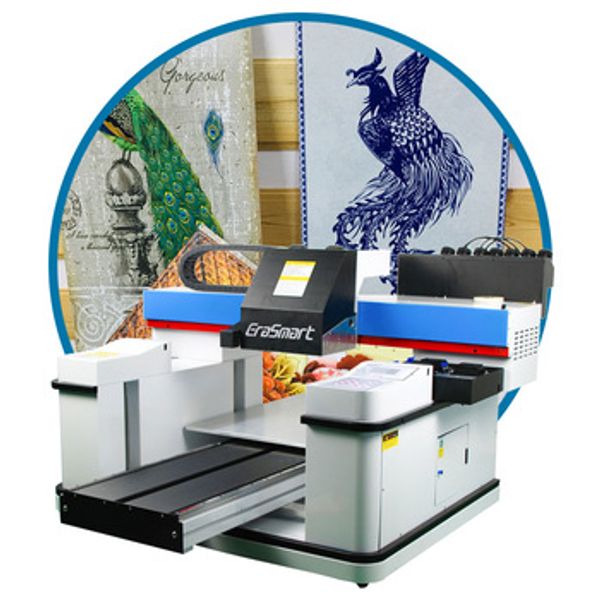 

erasmart 6090 a1 xp600 led uv printer flatbed uv printing machine