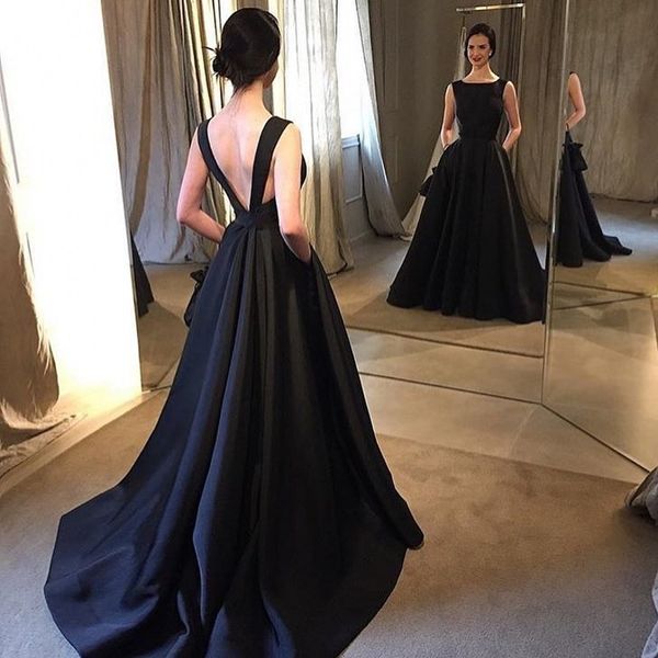 

черный пром платья 2020 бальное vestidos de fiesta de noche robe de soirée long мусульманские формальные плюс размер вечерние платья платья, Black