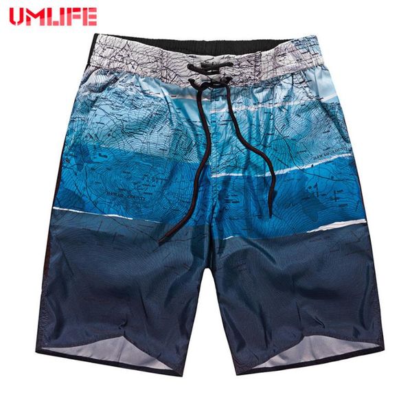 

umlife 2020 men summer swimming shorts sports beach brief with printed quickly dry plus size surf boardshorts male clothes
