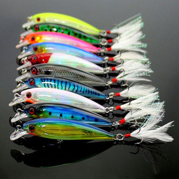 

new fishing lures hook minnow baits tackle crank fishing hooks tackle decoration