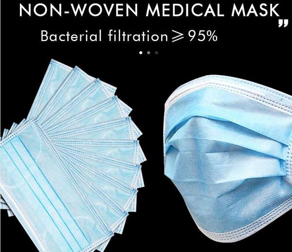 

бесплатная доставка dhl 3 слоя пылезащитная маска одноразовые маски для лица одноразовые защитные маски для лица набор антипылевых масок