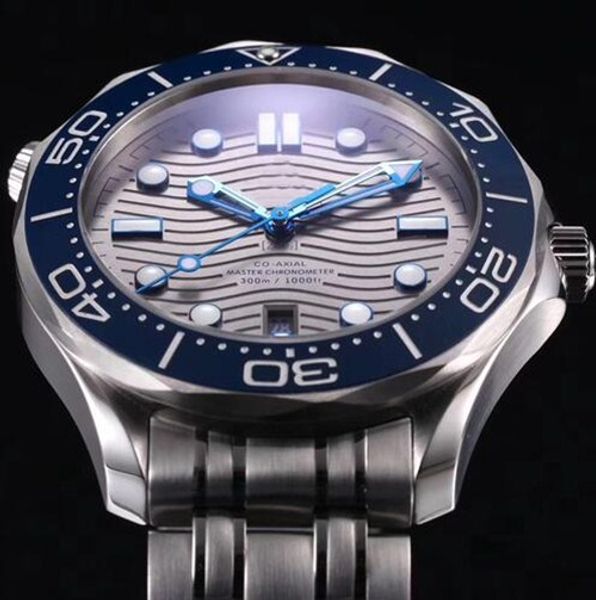 

latest luxury men's wear professional 300m james bond 007 blue, grey, black dial sapphire fashion automatic watch men's watch diameter 42mm