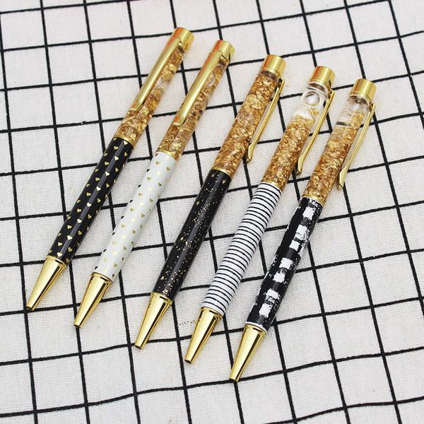 

1 pcs/lot ball pen platinum glitter ballpoint pen for writing students prize promotion gift office school stationery, Blue;orange