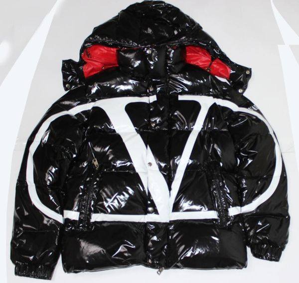 

mens down coat 19ss letters printing thick jackets fashion hooded coat for women winter warm outdoor parkas wear #mo91, Black