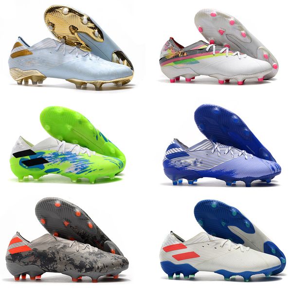 

2020 men soccer cleats nemeziz messi 19.1 fg 302 redirect copa football boots messi football boots chaussures chuteiras us6.5-11, Black