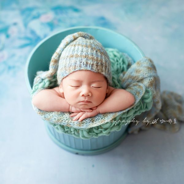 

newborn gril sleepy hat pgraphy props knit dots bonnet pgraphy props hand crochet soft bonnet p props, Yellow