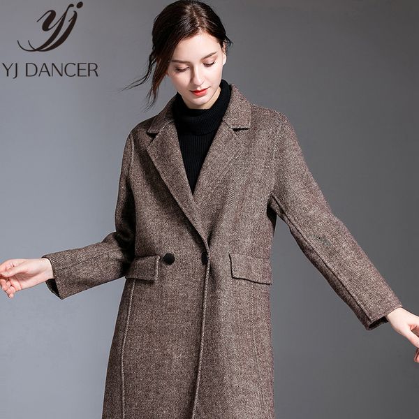 

special price winter coat women cashmere long section 2019 new wool coat female elegance woolen overcoat zzz018, Black