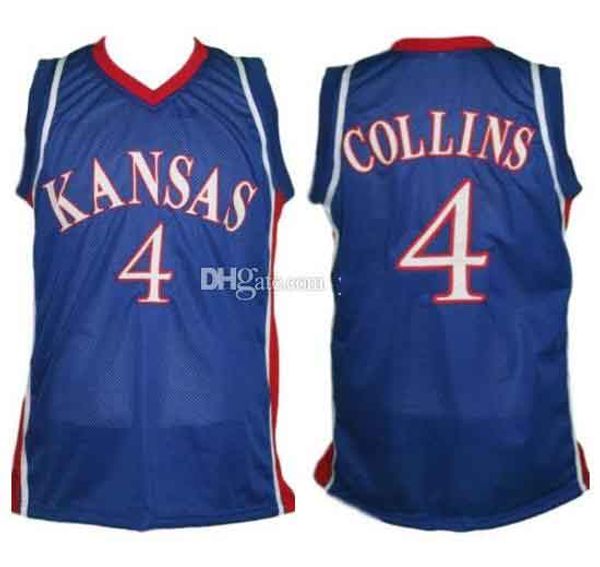 

sherron collins #4 kansas jayhawks ku college retro basketball jersey men's stitched custom any number name jerseys, Black;red