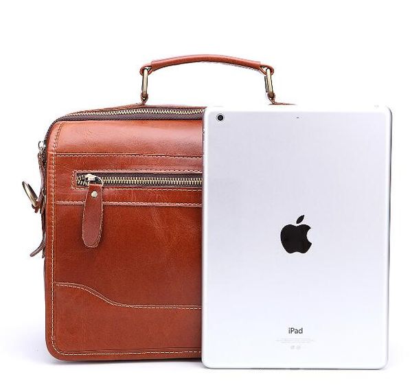 

genuine leather men casual business lapbag briefcase bags