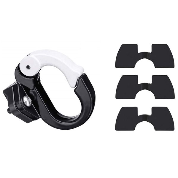 

metal hook + 3pcs silicone vibration dampers buckle front hook claw gadget fits hanger bag and dampeners parts for m365/m187/pro