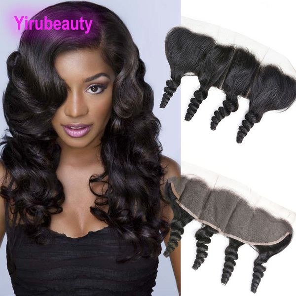 

peruvian virgin human hair 13x4 lace frontal loose wave ear to ear loose wave virgin hair 13 by 4 lace closure frontals, Black;brown