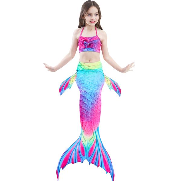 

child bikini mermaid tail costume princess swimsuit complete set multi-size more colors simulation swimwear dance swimming