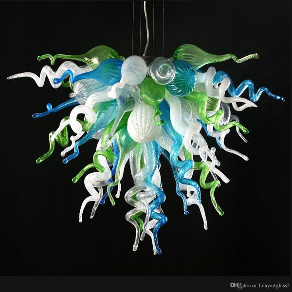 

lr1064-led light source blown glass pendant lamps modern style borosilicate glass modern crystal decorative led art chandelier