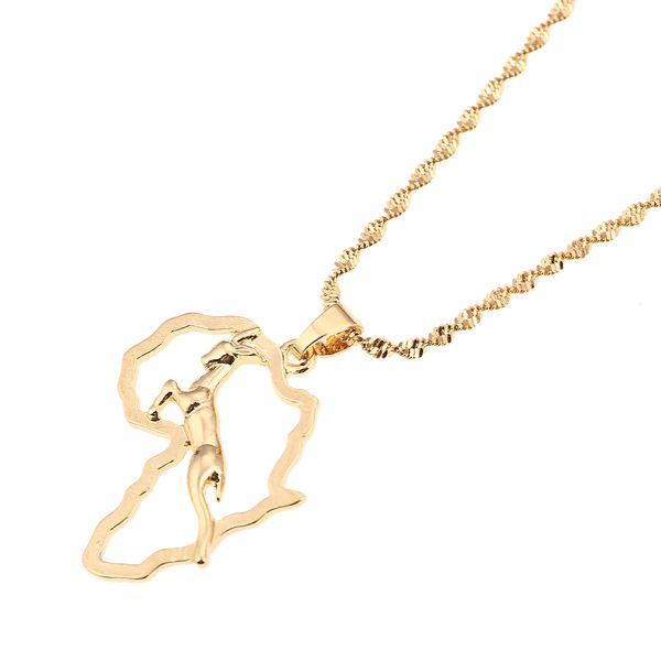 

african map pendant necklace jewelry jump deer animal map of africa, Silver