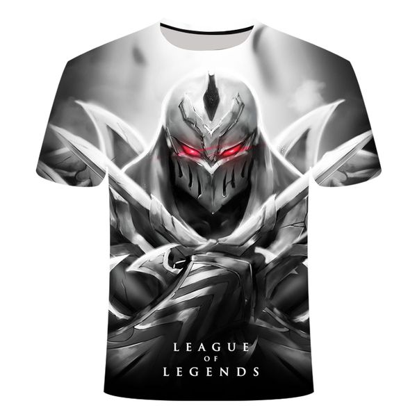 

2019 игра лига легенд 3d печатные футболки yasuo zed leesin футболка повседневная шорты lol с коротким рукавом летняя уличная одежда q1098, White;black