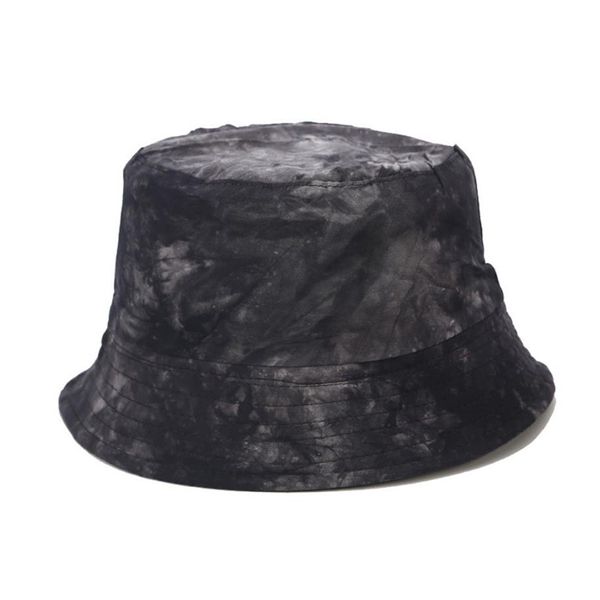 

women tie-dyed ink painting pattern fisherman hat double-sided wearing cap visor bucket hat men and women street trend hat, Blue;gray