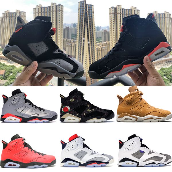 

jumpman reflect silver 6 6s men basketball shoes black infrared flight nostalgia paris wheat cny tinker oreo mens sport shoes us7-13