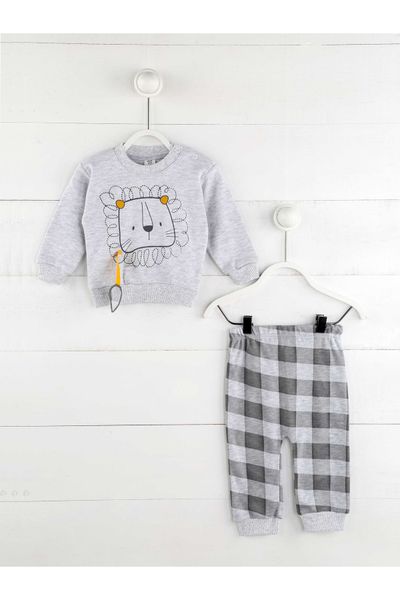 

Yellow Gray Seasonal Male Baby 2 li Suit