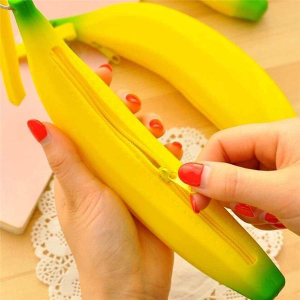 

lovely silicone banana tie zipper coin purses multifunction women's wallet clutch portfel cuzdan billetera carteira 40ma15, Red;black