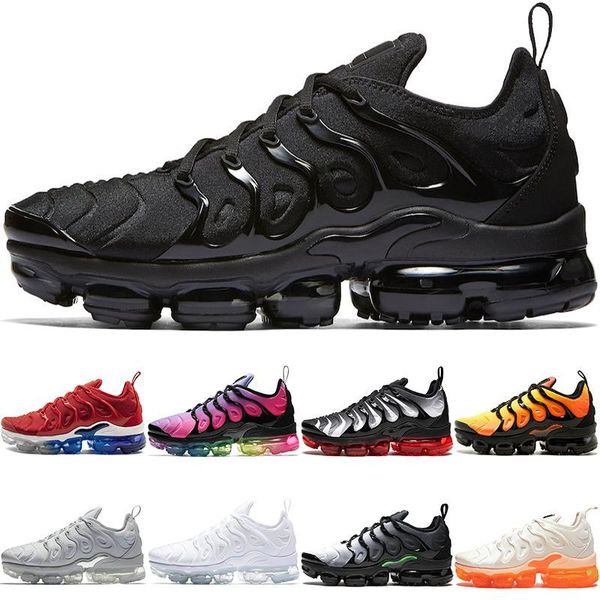 

tn plus mens women running shoes be true yellow triple black white hyper blue volt men designer trainer sport sneaker ing