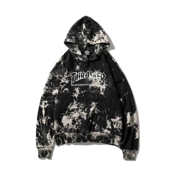 

mens brand hoodies fashion letters printing mens pullovers luxury gradient pattern sweatshirts active hiphop streetwear, Black