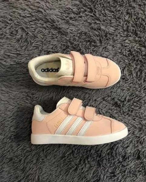 

2019 new chilren shoes gazelle low cut casual flat shoes sneakers for boy and girls zapatillas walking shoes trainers 25-35, Black;grey