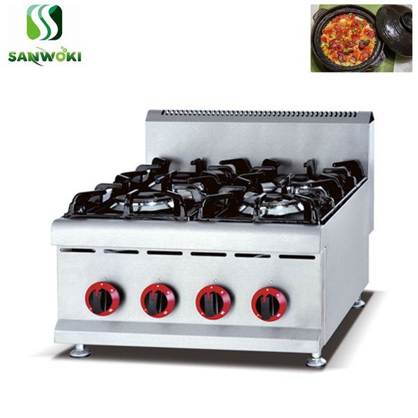 

commercial 4 burners gas stove stainless steel kitchen cooking appliance gas cooker cookware sand boiler heating machine