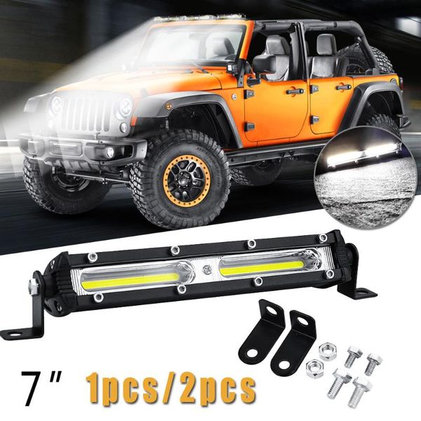 

7 inch truck led light bar 12v 24v 18w slim car single-row led spotlight off-road suv truck work light bar