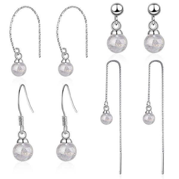 

trendy rhinestone 925 sterling silver lady stud earrings jewelry for women drop shipping birthday gift, Golden;silver