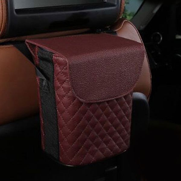 

storage detachable space saving hanging holder wear resistant universal multifunctional easy install car trash can garbage bin