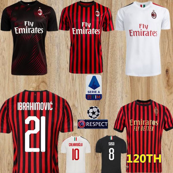 

men ac milan soccer jerseys 21 zlatan ibrahimovic kids jersey bonaventura 8 suso 9 krzysztof piatek 19 theo hernandez football shirt, Black;yellow