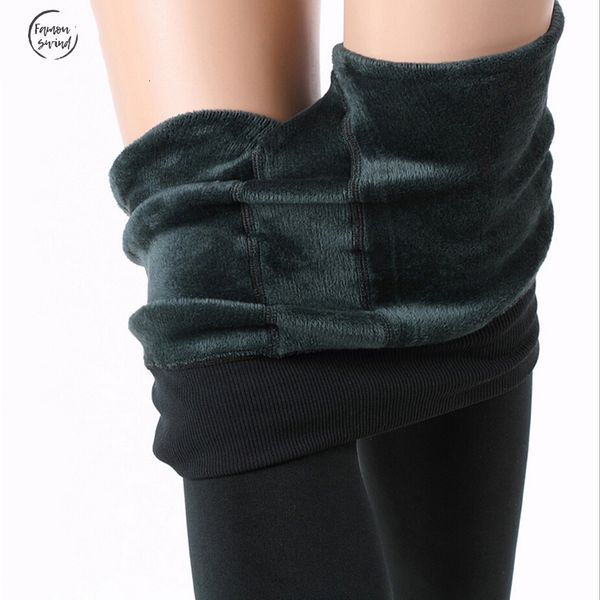 

новые зимние женские леггинсы мода бархат зима теплая леггинсы высокая полная длина упругие толстые женские плюс леггинсы груза падения, Black;white