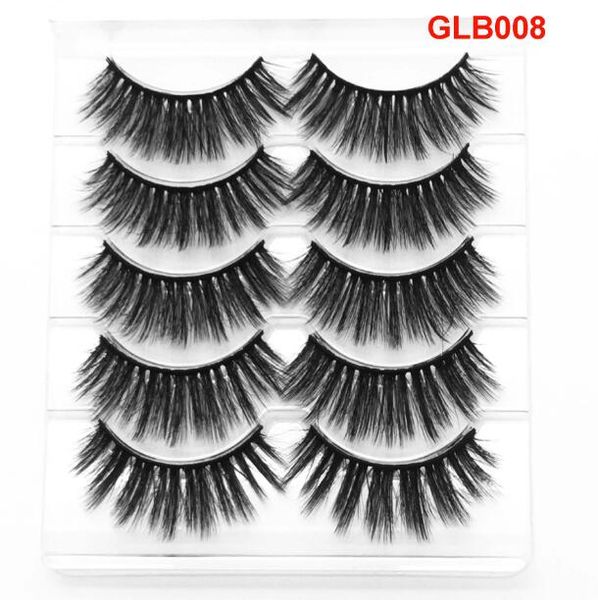 

natural long thick 5 pairs mink lashes set reusable handmade false eyelashes eye makeup accessories 8 models available dhl free