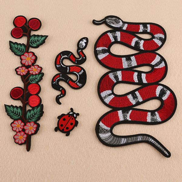 

компьютерная вышивка патч паста змея животных европейской и американской популярной одежды багажные принадлежности трансграничные для вышивк, Black