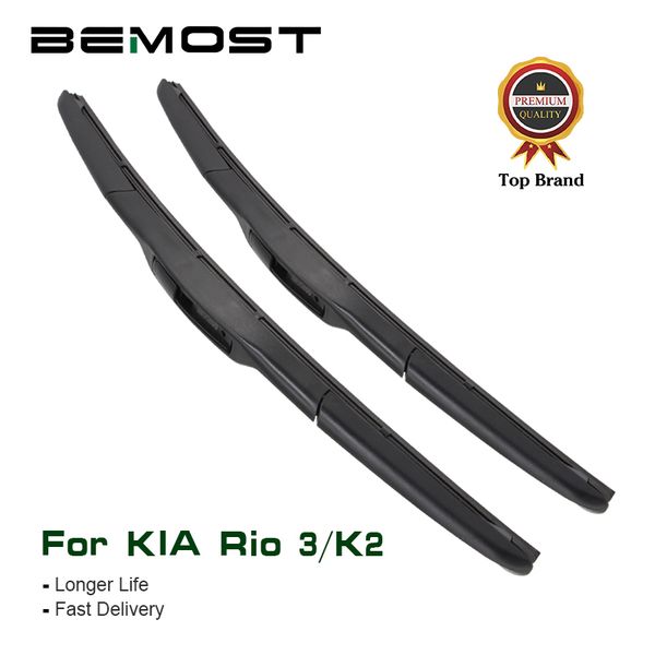 

bemost car windshield wiper blades natural rubber for kia rio 3/k2 26"+16",2011 2012 2013 2014 2015 2016 2017 fit u hook arm