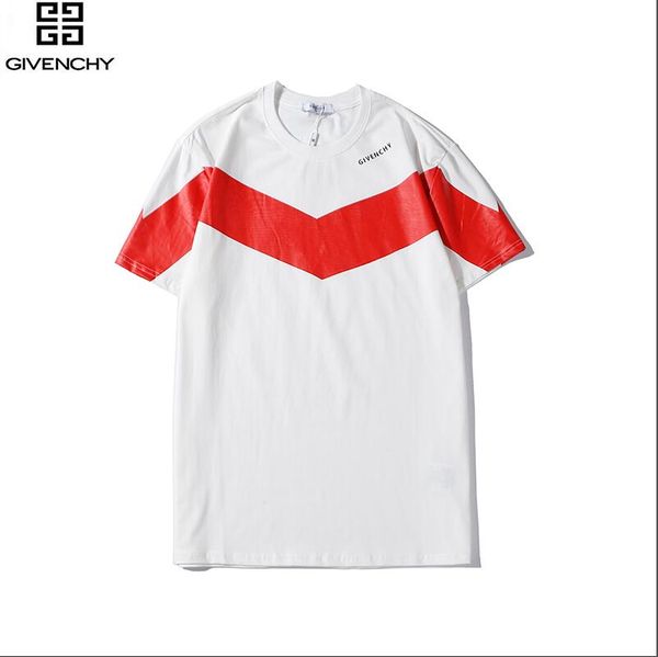 

2019 luxury men's designers t-shirt designer casual short sleeve fashion letter printing men's and women's hip hop t-shirt-01, White