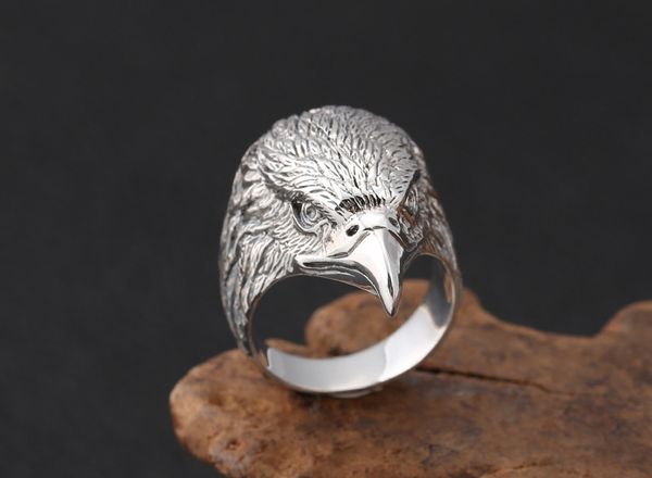 

925 серебряные орлы кольцо 925 ювелирных мужчины женщины вращающийся обручальное кольцо подарка, Silver