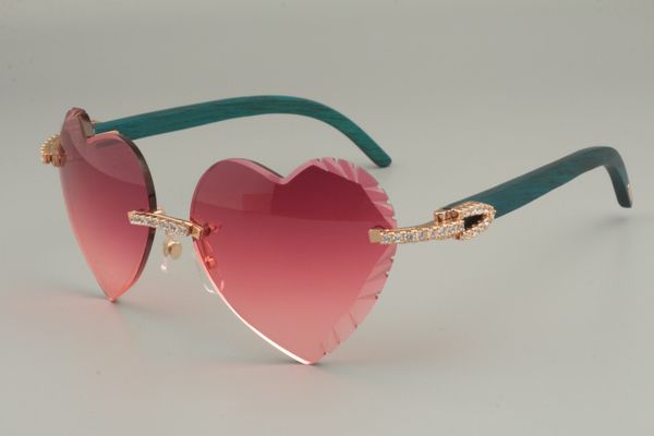 

natural high-quality sunglasses, lens engraving 58-18-135mm size: selling 8300686-a / color heart-shaped sunglasses wooden diamond blue, White;black