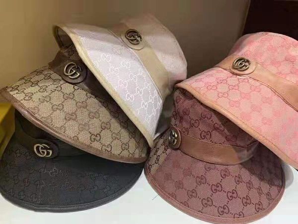 

2020 cloth blended classic letter belt bucket hat fashion fold able caps black luxury fisherman beach sun visor folding cap, Blue;gray