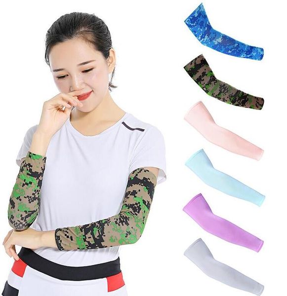 Hicool Arrefecimento Mangas Unisex Sports Sun Bloco Anti UV Protective mangas Driving Arm Sleeve de refrigeração da luva Covers 9 Estilo 2pcs / pairl LSK83