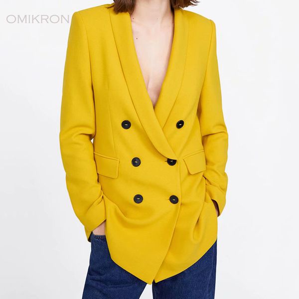 

omikron office lady solid hidden breasted long women suits blazer feminino jacket ladies plus size pockets business blaser mujer, White;black