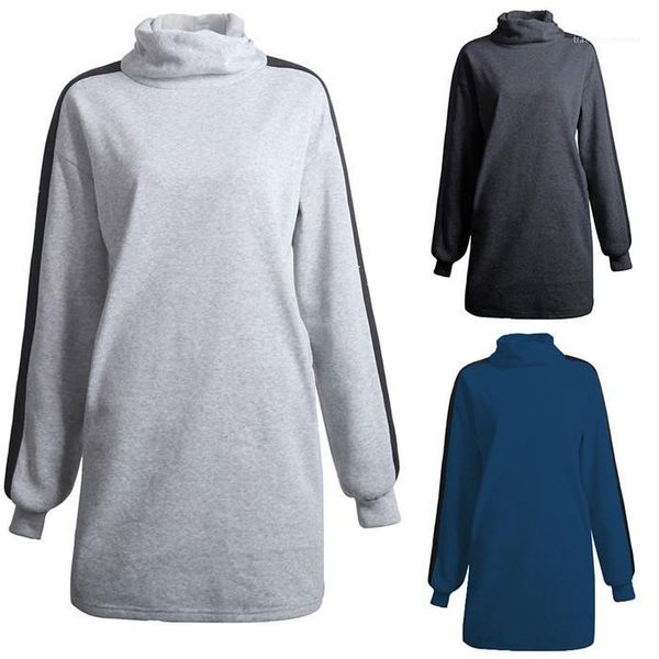 

sleeve soild color female clothing new style casual apparel womens autumn designer hoodies pullover button up collar long, Black