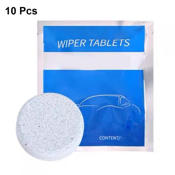 

10pcs/set car glass cleaning effervescent tablet car with wiper solid glass water