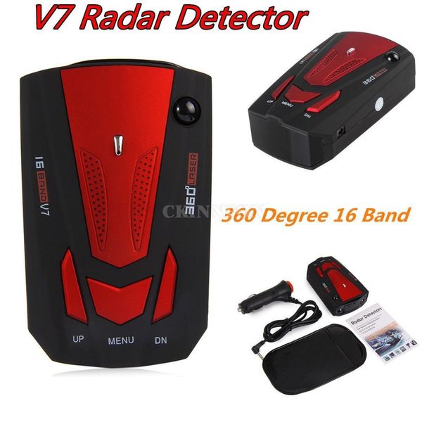 

dhl 30pcs car voice alert laser nice 16 band v7 gps speed (color: red