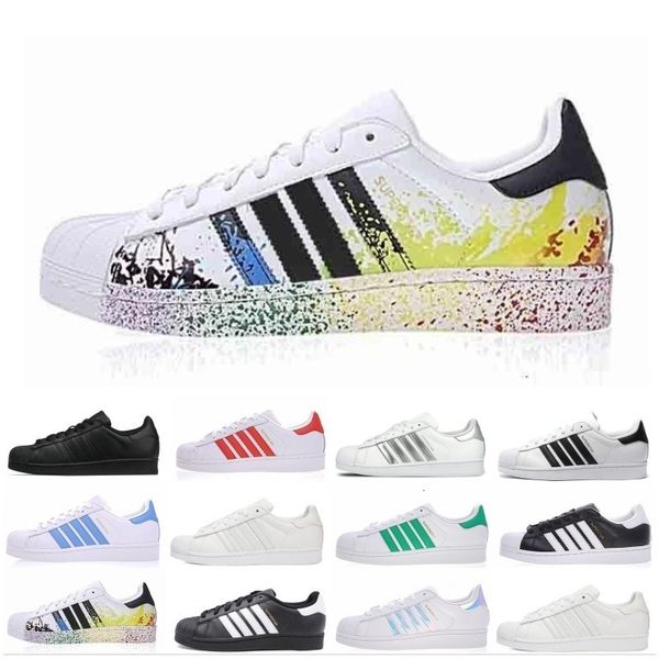 

2019new оригиналы суперзвезд повседневной обуви для мужчин, женщин черной белого зеленый золото красной супер звезда мода мужских кроссовки